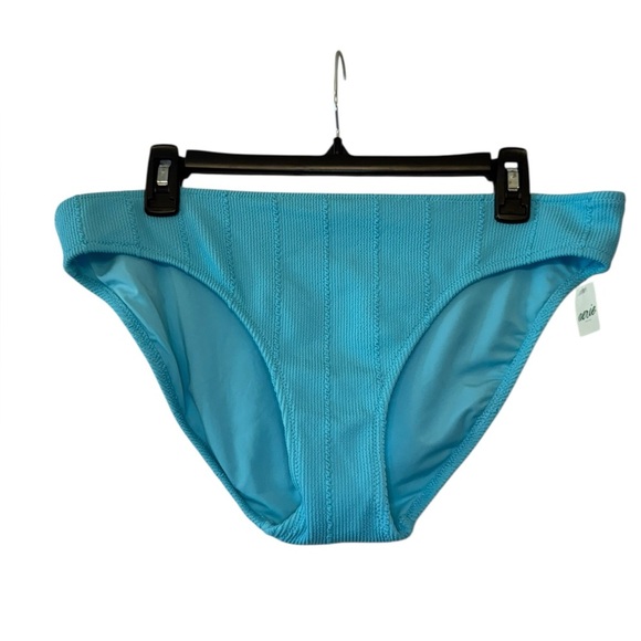 Aerie Blue High-Cut Ribbed Bikini Bottom - Picture 3 of 10